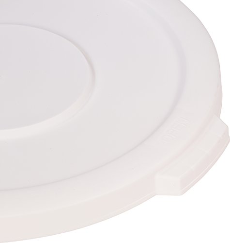 Carlisle FoodService Products 34101102 Bronco Round Waste Bin Food Container Lid, 10 Gallon, White