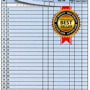 Patient Sign-in Sheets, 8-1/2 X 11 (Blue) Carbonless Form (3,125 Patient Labels) HIPAA Compliant - Form # TWI-WPSGN