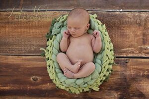 long merino wool braids, newborn photography photo prop