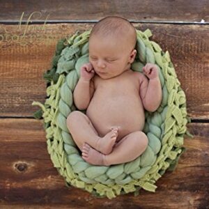 Long Merino Wool Braids, Newborn Photography Photo Prop