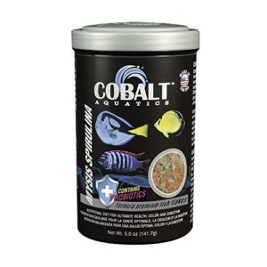 cobalt aquatics mysis spirulina flake, 5 oz,natural