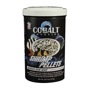 cobalt aquatics shrimp pellet, 20 oz, white/black