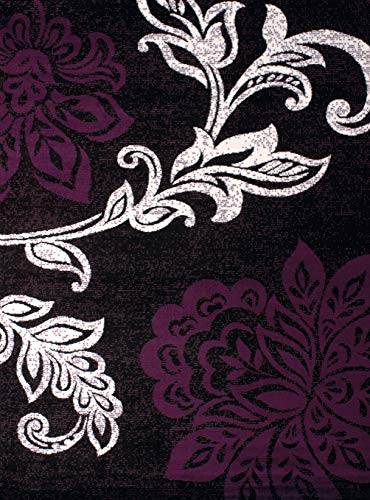 United Weavers Dallas Trousseau Accent Rug - Plum, 2x3, Contemporary Indoor Polypropylene Rug with Floral Pattern, Jute Backing