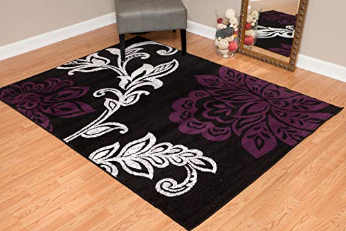 United Weavers Dallas Trousseau Accent Rug - Plum, 2x3, Contemporary Indoor Polypropylene Rug with Floral Pattern, Jute Backing