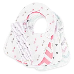 Regaroo - All-Around Waterproof Cotton-Lined Baby Bibs, Baby Essentials for Baby Clothes Protection, Unisex Baby Stuff, Baby Products, Bright and Fancy (5-Pack)