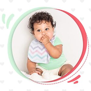 Regaroo - All-Around Waterproof Cotton-Lined Baby Bibs, Baby Essentials for Baby Clothes Protection, Unisex Baby Stuff, Baby Products, Bright and Fancy (5-Pack)