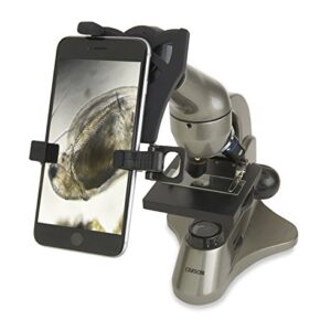 Carson Beginner 40x-400x Student Compound Microscope with Universal Smartphone Digiscoping Adapter (MS-040SP)