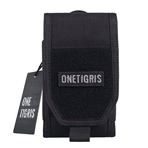 OneTigris Large Smartphone Pouch for 5.5"/6.1" Phone with Slim Survivor Case (Black)