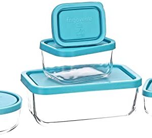 Bormioli Rocco Frigoverre Set of 5 Glass Food Storage Container Transparent 388840-SK5 Transparent