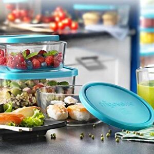 Bormioli Rocco Frigoverre Set of 5 Glass Food Storage Container Transparent 388840-SK5 Transparent