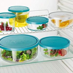 Bormioli Rocco Frigoverre Set of 5 Glass Food Storage Container Transparent 388840-SK5 Transparent