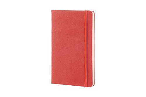 Moleskine Classic Notebook, Large, Plain, Coral Orange, Hard Cover (8051272893694)