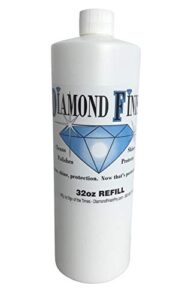 diamond finish 32oz refill multi surface nano cleaner polish protector for vehicles, home, boats; removes dead bug-residue, tar, bird poop, brake dust, tree sap, grease, fingerprints - while it shines