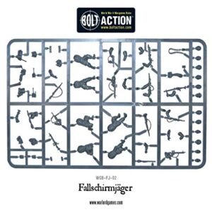 Bolt Action Fallschirmjager German Airborne Paratroopers 1:56 WWII Military Wargaming Figures Plastic Model Kit