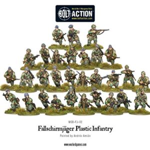 Bolt Action Fallschirmjager German Airborne Paratroopers 1:56 WWII Military Wargaming Figures Plastic Model Kit