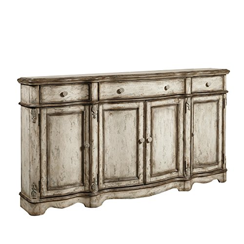 Pulaski Rustic Vintage Credenza, Antique White