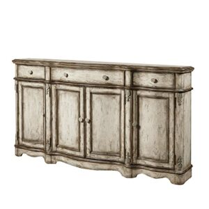 Pulaski Rustic Vintage Credenza, Antique White