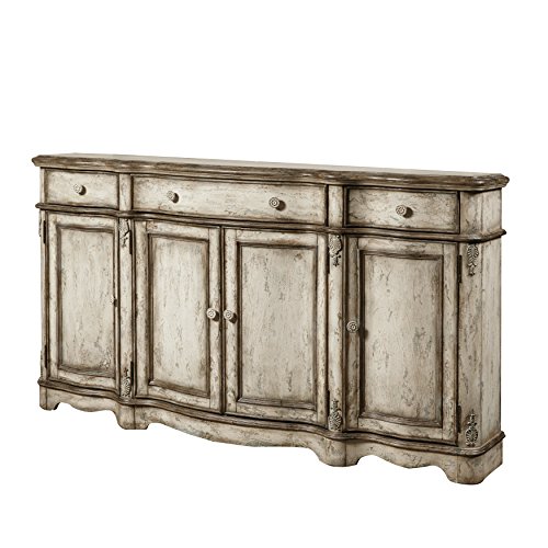 Pulaski Rustic Vintage Credenza, Antique White