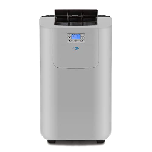 Whynter Elite ARC-122DHP 12,000 BTU Dual Hose Portable Air Conditioner and Portable Heater with Dehumidifier and Fan for Rooms Up to 400 Sq Ft, Includes Storage Bag, Silver