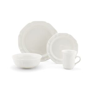 Mikasa French Countryside 16-Piece Dinnerware Set, Service for 4,White