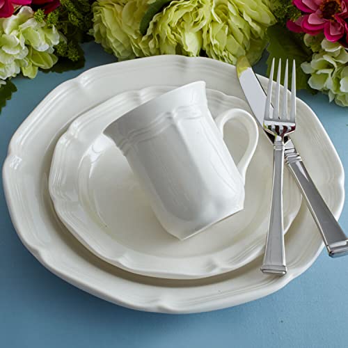 Mikasa French Countryside 16-Piece Dinnerware Set, Service for 4,White