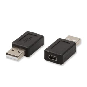 electop 2 pack usb 2.0 a male to usb b mini 5 pin female adapter converter