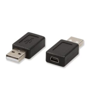 ELECTOP 2 Pack USB 2.0 A Male to USB B Mini 5 Pin Female Adapter Converter