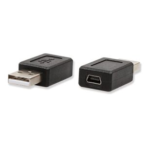 ELECTOP 2 Pack USB 2.0 A Male to USB B Mini 5 Pin Female Adapter Converter