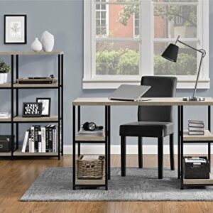 Ameriwood Home Elmwood Double Pedestal Desk, Distressed Gray Oak