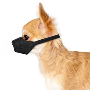 weebo pets breathable nylon cloth safety muzzle (xxs)