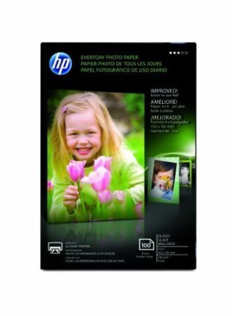 Hp Everyday Photo Paper Glossy 4" X 6" 100 Sheets