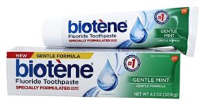 biotene gentle formula fluoride toothpaste, gentle mint 4.3 oz