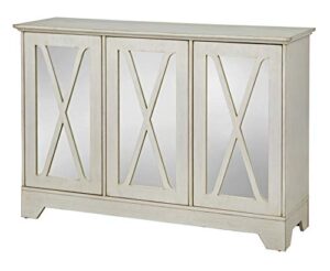 target marketing systems reflections buffet/console with mirror, white