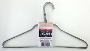 procare 6 strong silver color galvanized metal wire shirt hangers 16 inch 13 gauge