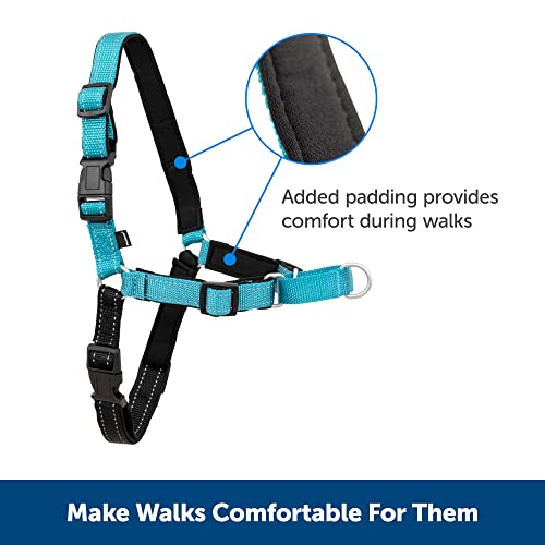 PetSafe Easy Walk Deluxe Dog Harness, No Pull Dog Harness – Perfect for Leash & Harness Training – Stops Pets from Pulling and Choking on Walks – Medium/Large, Ocean