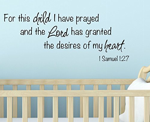 For This Child I Have Prayed Nursery Wall Decal 1 Samuel 1:27