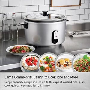 Panasonic Commercial Rice Cooker, 208V Extra-Large Capacity 80-Cup (Cooked), 40-Cup (Uncooked) with One-Touch Operation - SR-GA721L - Silver