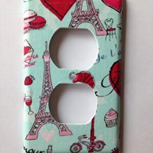 Paris Turquoise Light Switch Cover -Various Sizes Offered