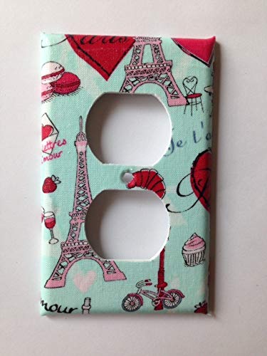 Paris Turquoise Light Switch Cover -Various Sizes Offered