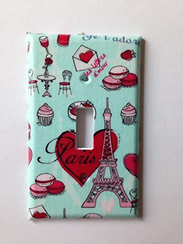 Paris Turquoise Light Switch Cover -Various Sizes Offered