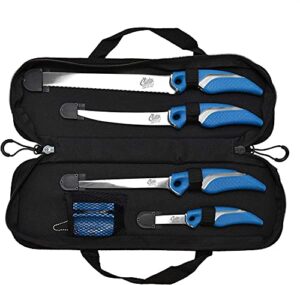 cuda 6-piece fish fillet knife set with knife sharpener (18133),blue