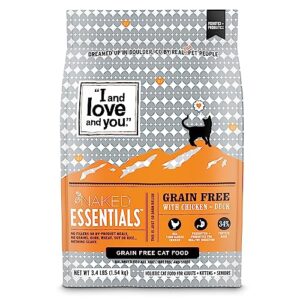 i&love&you naked essentials chicken & duck recipe dry cat food, grain free, 3.4 lb