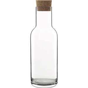 luigi bormioli sublime 34 oz carafe with cork stopper, 1 piece, clear