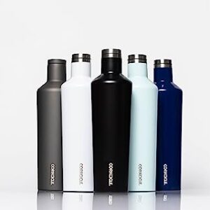 Corkcicle Canteen - Water Bottle and Thermos - Keeps Beverages Cold for Over 25, Hot for Over 12 Hours - Triple Insulated with Shatterproof Stainless Steel Construction - Matte Black - 25 oz.