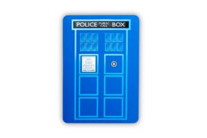 doctor who tardis cutting board - flexible silicone, with non-slip base