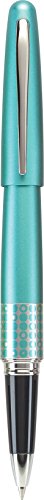 PILOT MR Retro Pop Collection Gel Roller Pen in Gift Box, Turquoise Barrel with Dots Accent, Fine Point Stainless Steel Nib, Refillable Black Ink (91406)