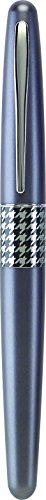 PILOT MR Retro Pop Collection Gel Roller Pen in Gift Box, Gray Barrel with Houndstooth Accent, Fine Point Stainless Steel Nib, Refillable Black Ink (91405)