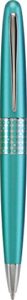 pilot mr retro pop collection ballpoint pen in gift box, turquoise barrel with dots accent, medium point stainless steel nib, refillable black ink (91426)