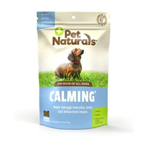 pet naturals calming for dogs, 30 chews - naturally sourced stress and anxiety calming ingredients for behavior support - vet recommended