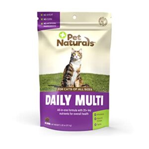 Pet Naturals Daily Multivitamin for Cats with Biotin, Taurine and Arginine, 30 Fish Flavored Chews